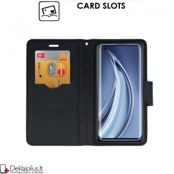 Atverčiamas dėklas su skyreliais - juodas (MI 10/MI 10 PRO) Atverčiamas dėklas su skyreliais - juodas (MI 10/MI 10 PRO)